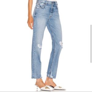 NWOT Helena Distressed Straight Crop Jeans
